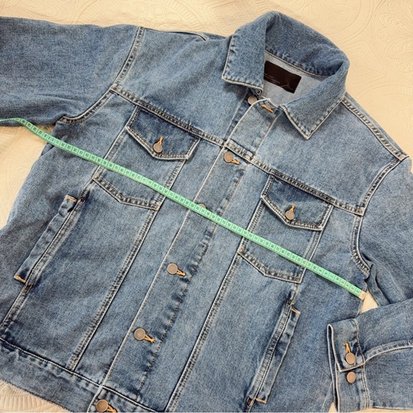 Oak fort men denim jacket medium light wash XS - Picture 2 of 11